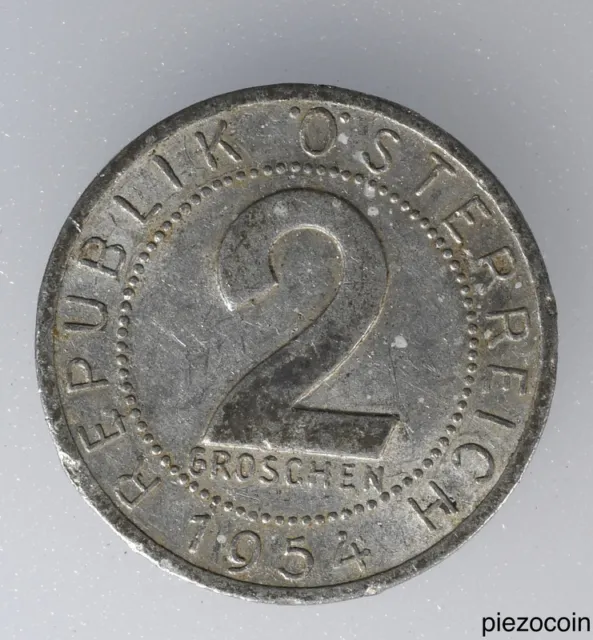 Austria 2 Groschen 1954, Coin, Inv#A806