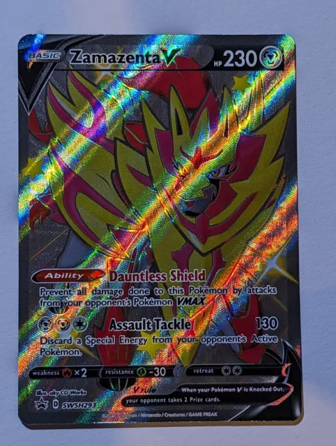 Pokémon TCG Zamazenta V (Shiny) SWSH Black Star Promos SWSH293 Holo Promo