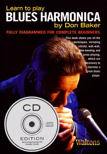 The BLUES HARMONICA BOOK & CD Pack, Beginner's Harp tutor by Don Baker