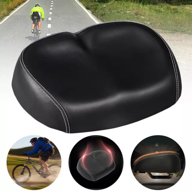 Extra Wide Comfort Saddle Bicycle Seat Pad Soft Padded Mountain MTB Bike Saddle