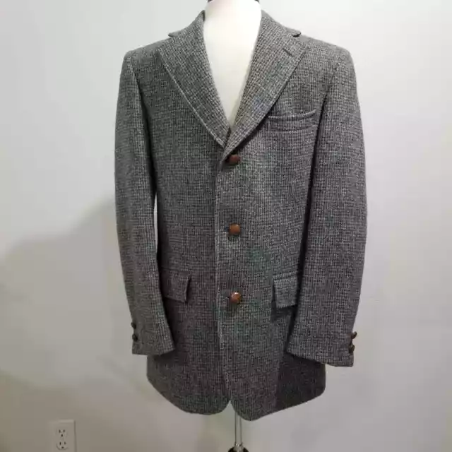 Harris Tweed Sport Coat Mens 38R 100% Pure Scottish Wool Blazer