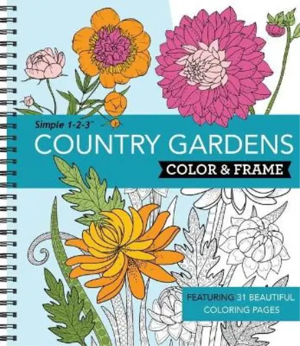 Color & Frame - In the Garden (Adult Coloring Book) (Spiral)