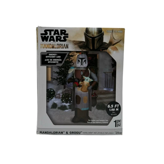 STAR WARS MANDALORIAN and Grogu Baby Yoda Christmas Inflatable 6.5 FT