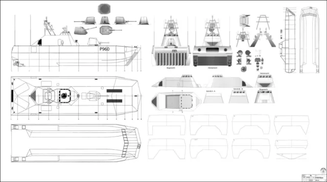 HNoMS SKJOLD P960. Barca veloce missilistica. Piano modellismo RC 2