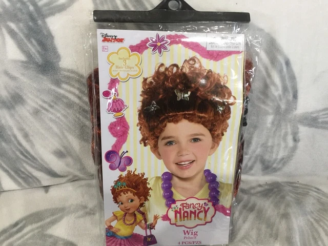 Disney Junior Fancy Nancy Wig With 3 Hair Clips, Child Size New