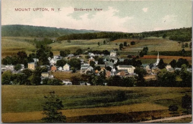 1910s MOUNT UPTON, New York Postcard Bird's-Eye Panorama Town View / PCK Unused