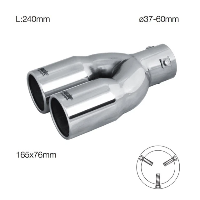 Pot D'Échappement Réglé Double Sortie Arrière En Acier Pour LOSI 5IVE-T, Rovan LT, KM X2 - Modèle RC 1/5