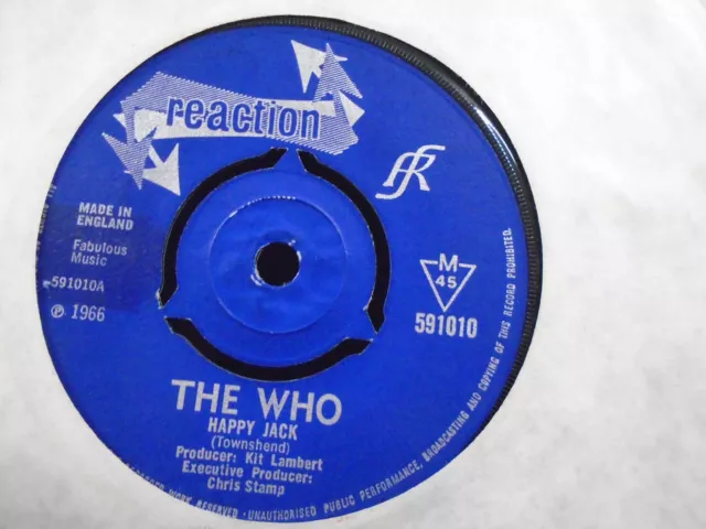 THE WHO " HAPPY JACK " Or. UK REACTION EX+ COND.