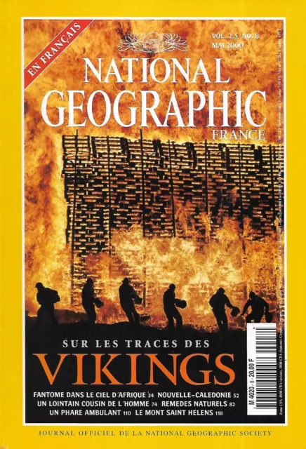 NATIONAL GEOGRAPHIC n°8 mai 2000  Les Vikings/ Silver Queen/ Remèdes naturels