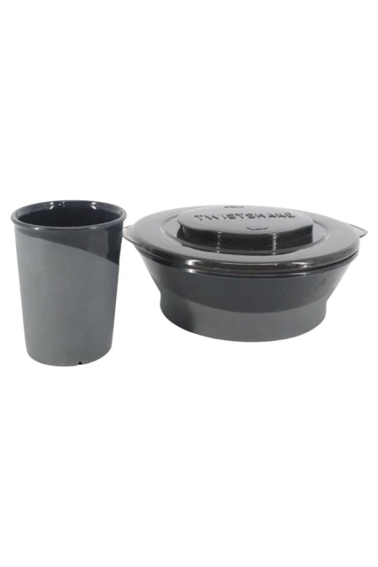 Juego de vajilla infantil TWISTSHAKE negro plástico sin BPA