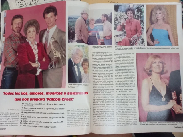 clipping l 1788 falcon crest jane wyman lorenzo lamas angela chaning morgan fair