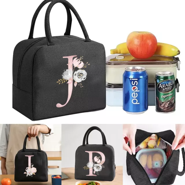 Initials Thermal Lunch Bag Cool Bag Picnic Adult Kids Food Storage Lunch Box UK