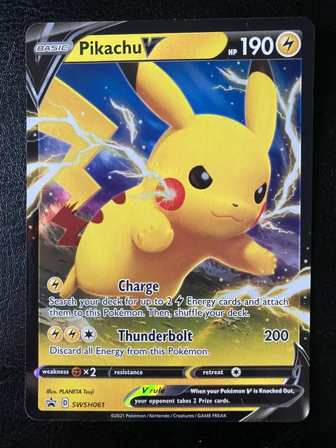 Pokémon Sword & Shield Black Star Promo - Holo - Swsh061 Pikachu V  - English 