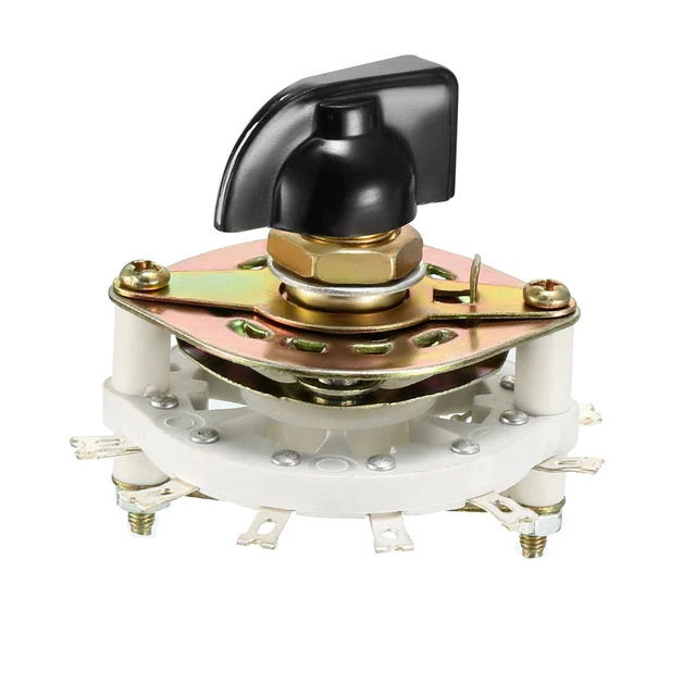 1P7T 1 Deck1 Pole Channel Tape Rotary Switch Selection + Plastic Button 7 Position