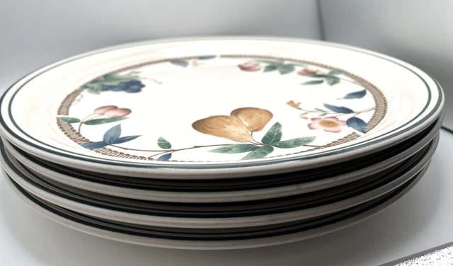 NORITAKI  Nature’s Bounty Keltcraft 10.5" Dinner Plates Floral Fruit 9199 - 4 3