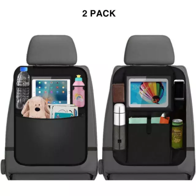 2x Car Seat Back Seat Organiser Multi Pocket Storage Travel Tidy Bag Holder Kids