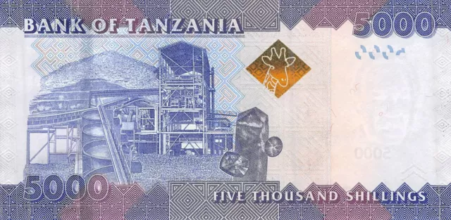 Tanzania 5000 Shilingi 2010 Unc Pn 43a, Banknote24 3