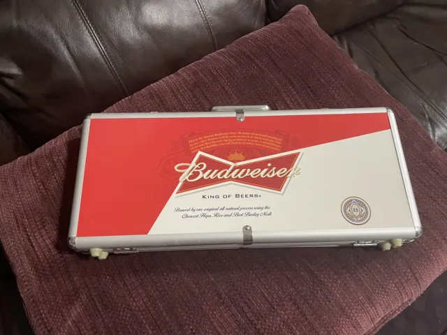 Budweiser Branded Poker Set and Case