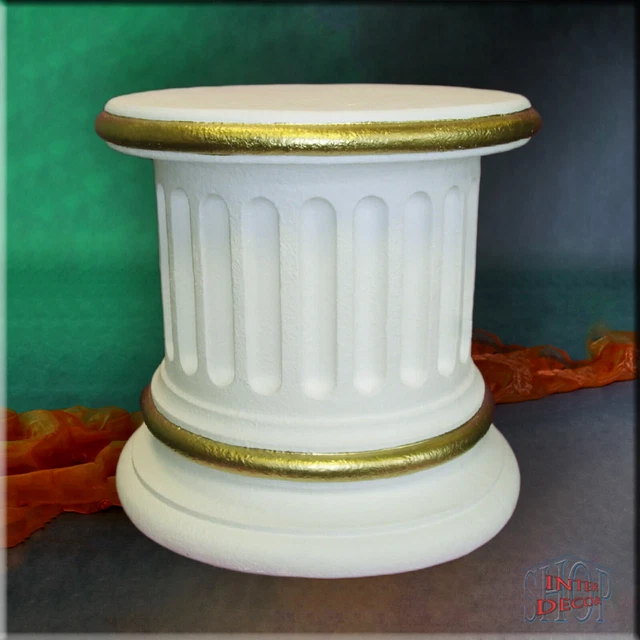 Dekosäule Griechische Säule Aus GFK – 64 Cm Hoch, Wetterfest, Antik Patiniert