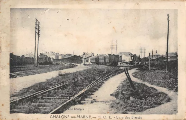 Cpa 51 Chalons Sur Marne Gare Des Blesses