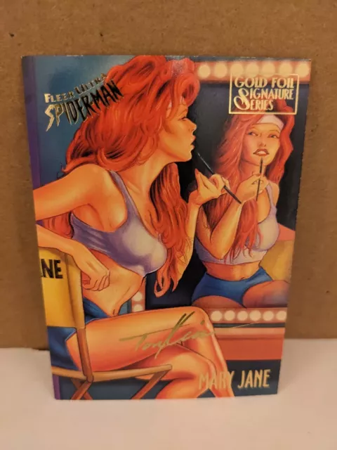 1995 Fleer Ultra Spider-Man GOLD FOIL SIGNATURE Base Card #37 MARY JANE