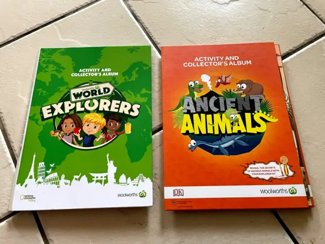 Woolworths World Explorers & Woolworths Ancient Animals Full Set of Cards