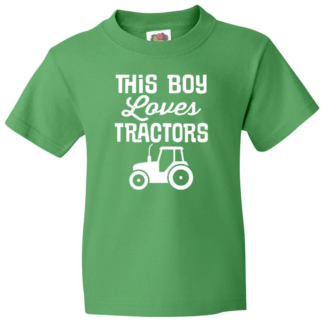 Inktastic Farming This Boy Loves Tractors Youth T-Shirt Farm Boys Childs Future