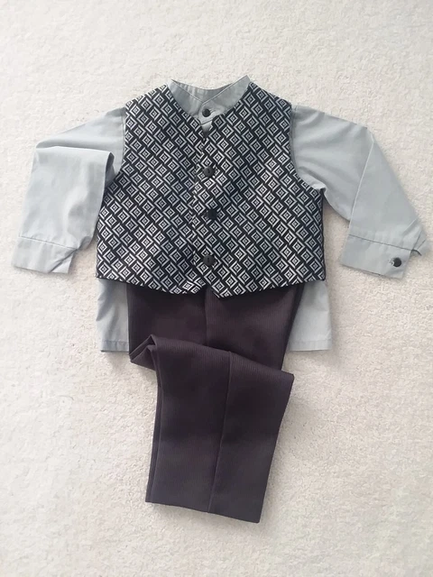Baby Boy Infant Dress Clothes, Outfits Sets, 3 Piece Suit, Vest Set, 24 Months