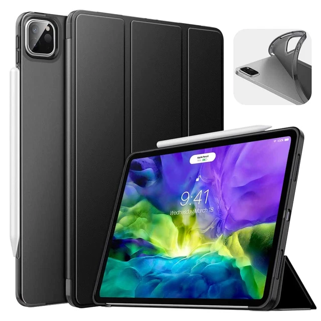 Schutz Hülle Für iPad Pro 12.9 2021 Smart Cover Tablet Case Klapp Tasche Black