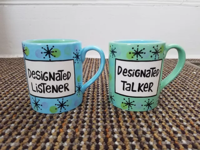 Our Name is Mud “Designated Talker/Designated Listener” Matching Coffee Cup Set