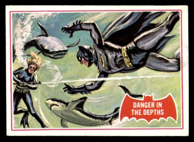 1966 Topps Batman A Series Red Bat #14A Danger in the Depths VG/EX