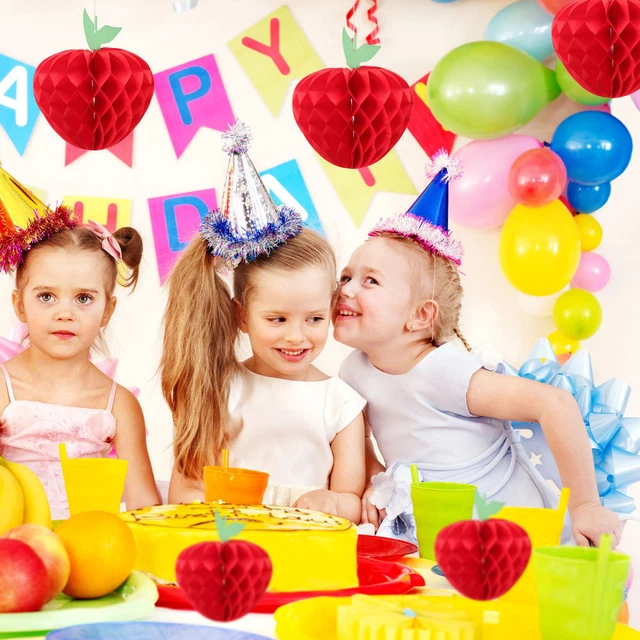 Palla a nido d'ape bambino frutta tessuto decorazione carta 12 pz