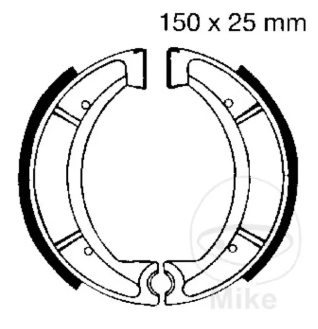 EBC Bremsbacken mit Feder Y510 150x25mm für Yamaha RD XC DT SR XT YZ SR