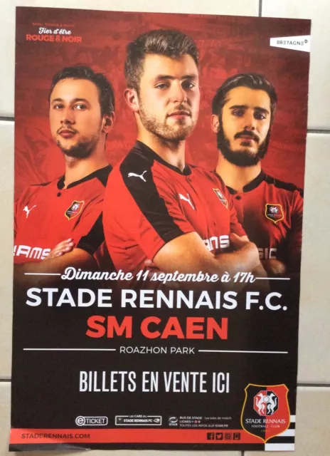 affiche Football Stade Rennais . SRFC / Stade Malherbe Caen. Septembre 2022