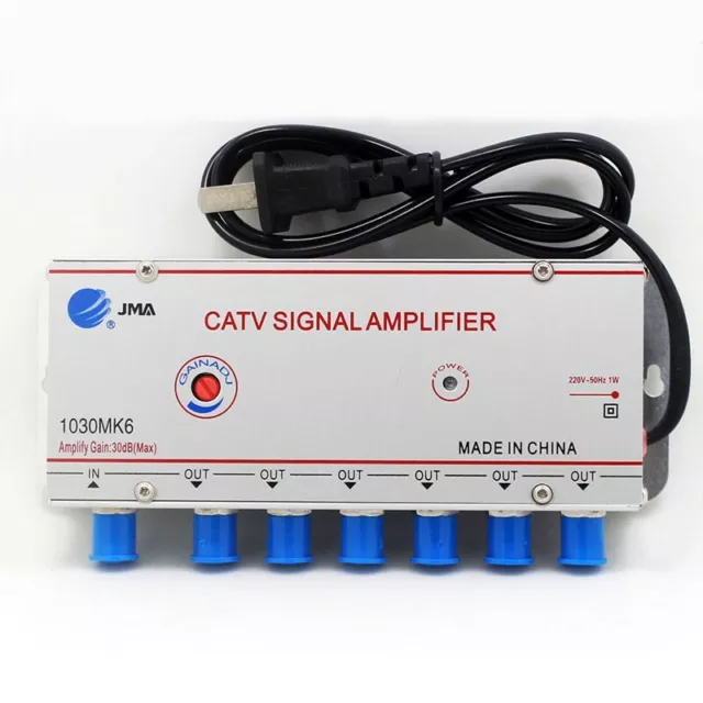 JMA 1030MK6 CATV Signal Amplifier TV Signal Amp 1 IN 6 OUT Gain 30DB for LCD TV 2