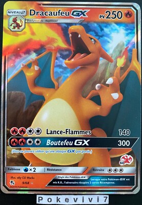Carte Pokemon DRACAUFEU 9/68 GX N°60 Deck Dracaufeu Académie de Combat FR NEUF