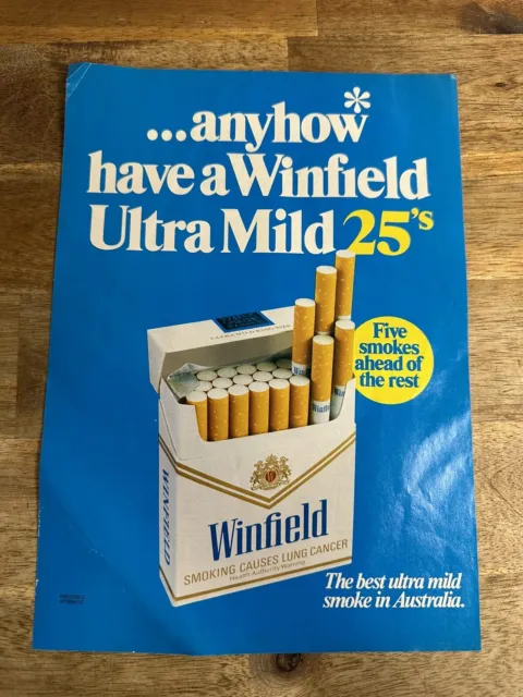 Vintage Winfield Blue 25's Tobacco Cigarette Advertisement Magazine Cutout