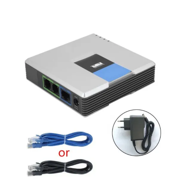 2 Ports SIP V2 Protocol VOIP for  Internet Phone Voice Adapter with Cable
