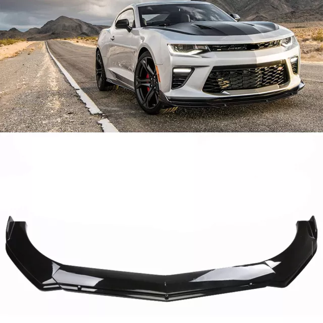 For Chevrolet Malibu UNIVERSAL Front Bumper Lip Spoiler Splitter Glossy Black