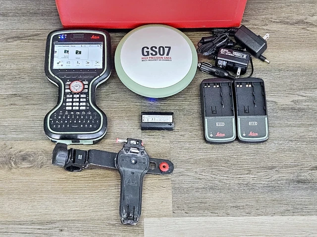 Leica GS07 GPS GNSS Galileo VRS Network RTK Receiver w/ CS20 Captivate
