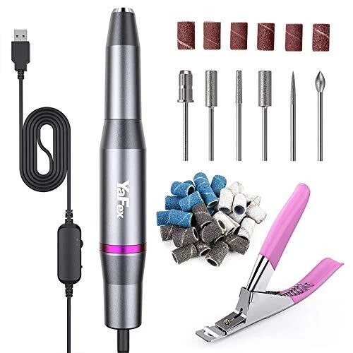 Kit de taladro de uñas eléctrico YaFex lima de uñas eléctrica profesional manicu...