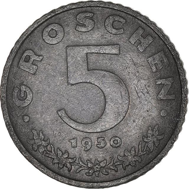 [#889865] Coin, Austria, 5 Groschen, 1950, EF, Zinc, KM:2875 2