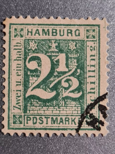Schöne uralte Klassik Briefmarke weltweit aus Hamburg Altdeutschland Fake ?