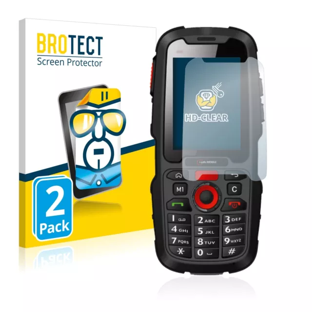 2x Film Protection Ecran pour i.safe MOBILE IS120.1 Clair Protecteur