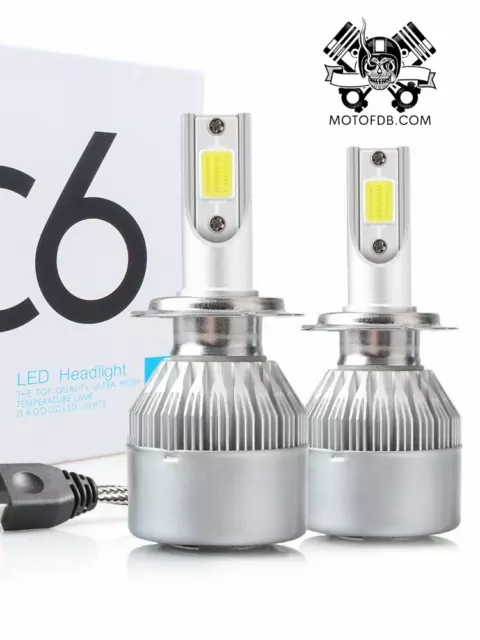 KIT Ampoules LED H1 6000K 72W Blanc Pur 7600 Lumens Auto/Moto Phare Xenon 12/24V