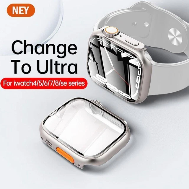 Glass Screen Protector Mod PC Case ForApple Watch 8 Change 49mm to 6 Ultra M7W8