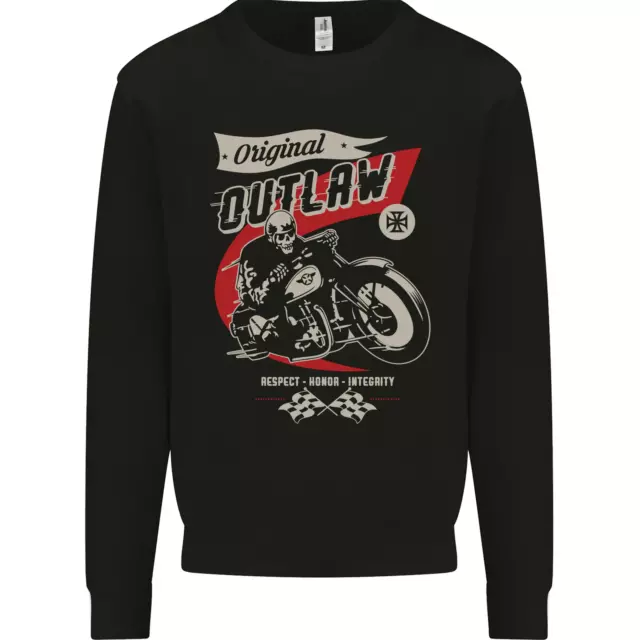 Original Outlaw Motorbike Biker Motorcycle Mens Sweatshirt Jumper