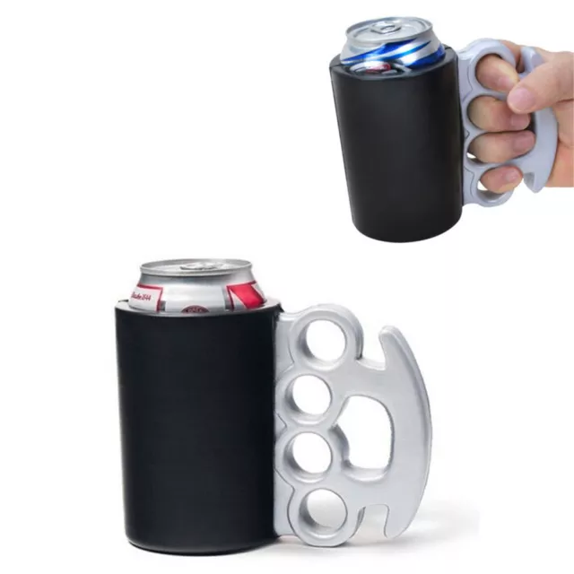 12Pk Brass Knuckles Drink Kooler Can/Stubby Holder/Insulated Cooler Beer/Soda 2