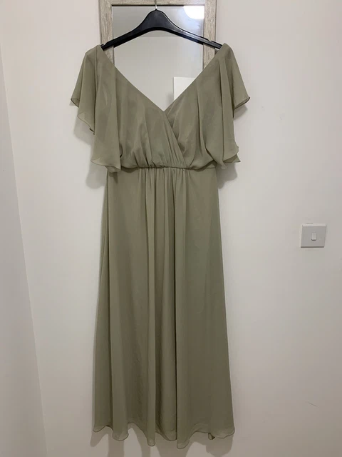 WED2B ROSA BRIDESMAID Dress Sage Green Size 12 42.30 - PicClick UK