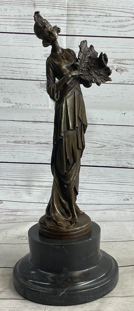 Art Déco Bronce Escultura Rico Mujer 1920`S Moda Arte Hogar Oficina Decoración